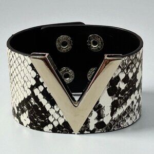 V Shape Wide Charm Cuff Wrap Bracelet
